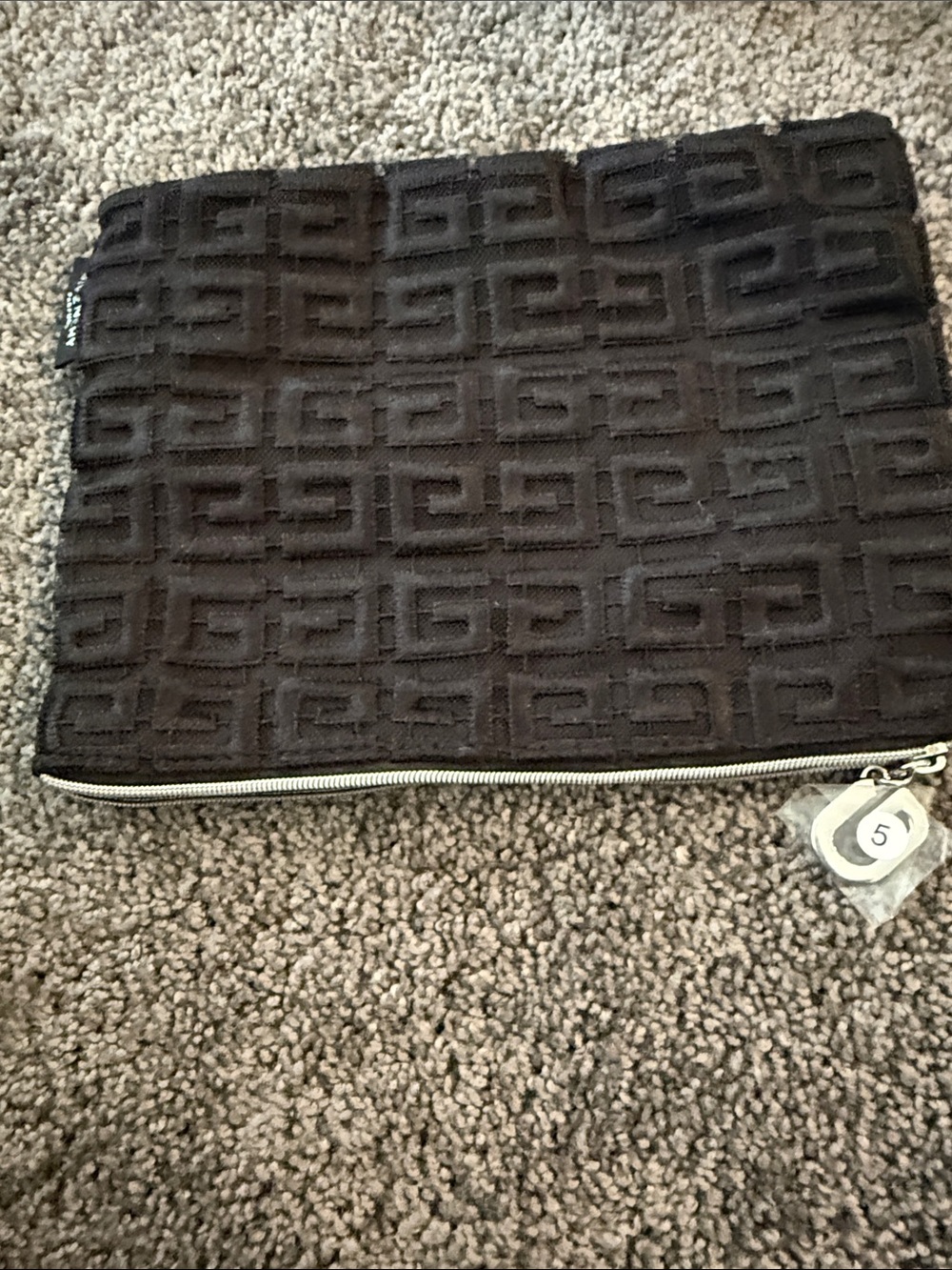 Givenchy Black Embossed Logo Zip Pouch - Picture 3 of 3